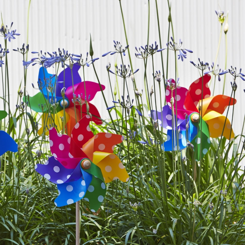 Grande Rainbow & Spotty Premium Windmill by WHIRLY Made in Italy