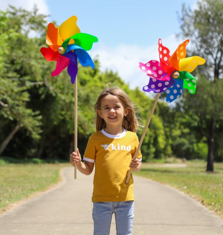 Grande Rainbow & Spotty Premium Windmills by WHIRLY Made in Italy!