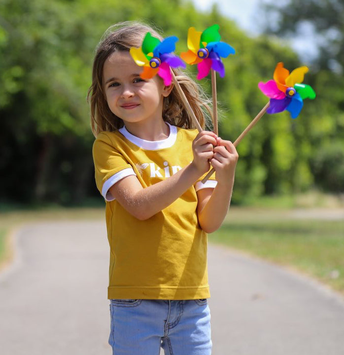 Premium Rainbow Pinwheels Whirly Windmills Made in Italy