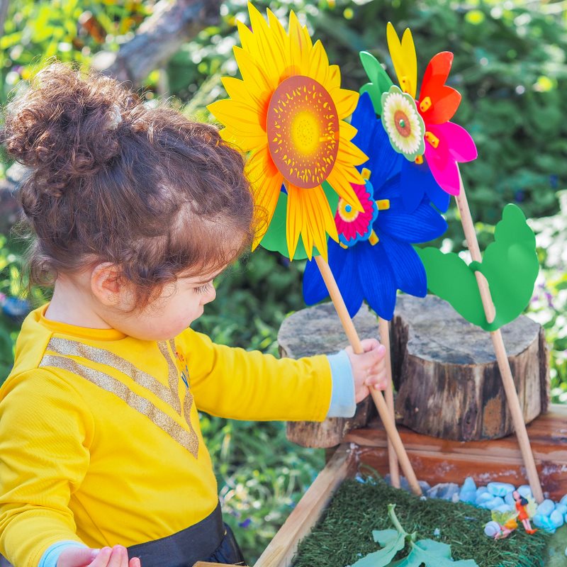 Sunflower Girasole Fairy Garden Whirly Windmills