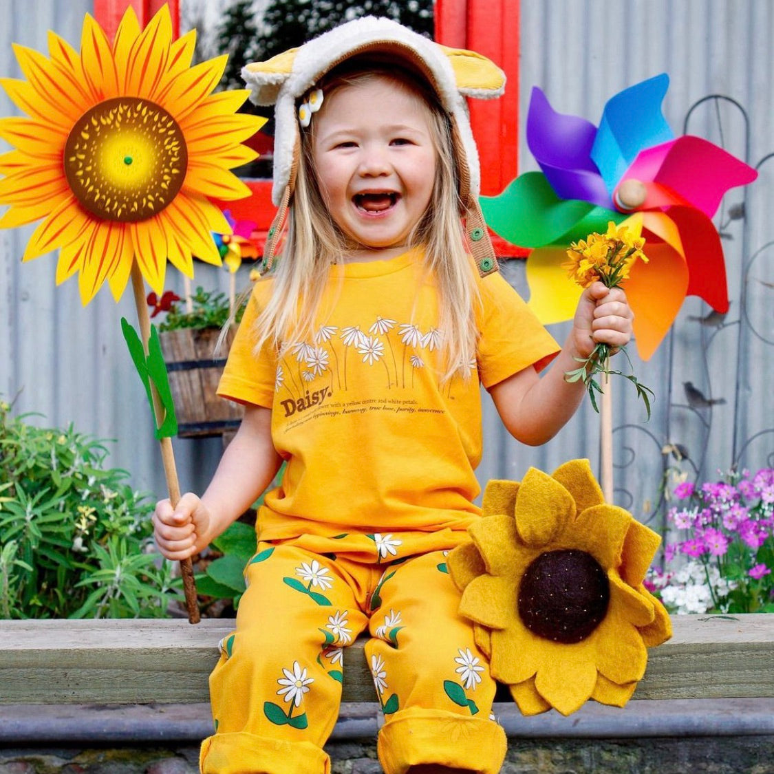 Sunflower Girasole Italian Windmill Pinwheel Whirly Windmills